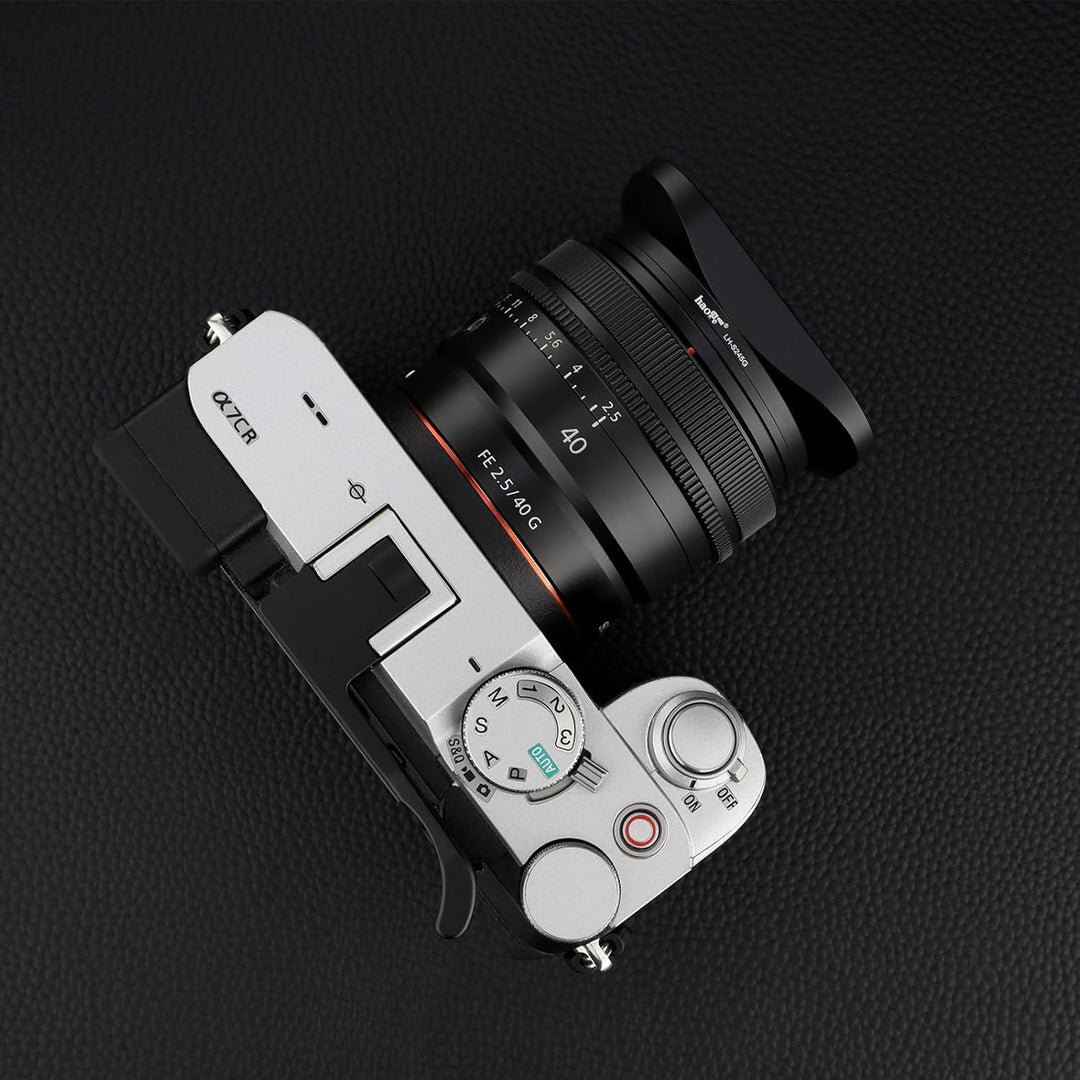 Haoge LH-S245G Gegenlichtblende aus Metall, quadratisch, für Sony FE 50 mm F2.5 G, FE 40 mm F2.5 G,