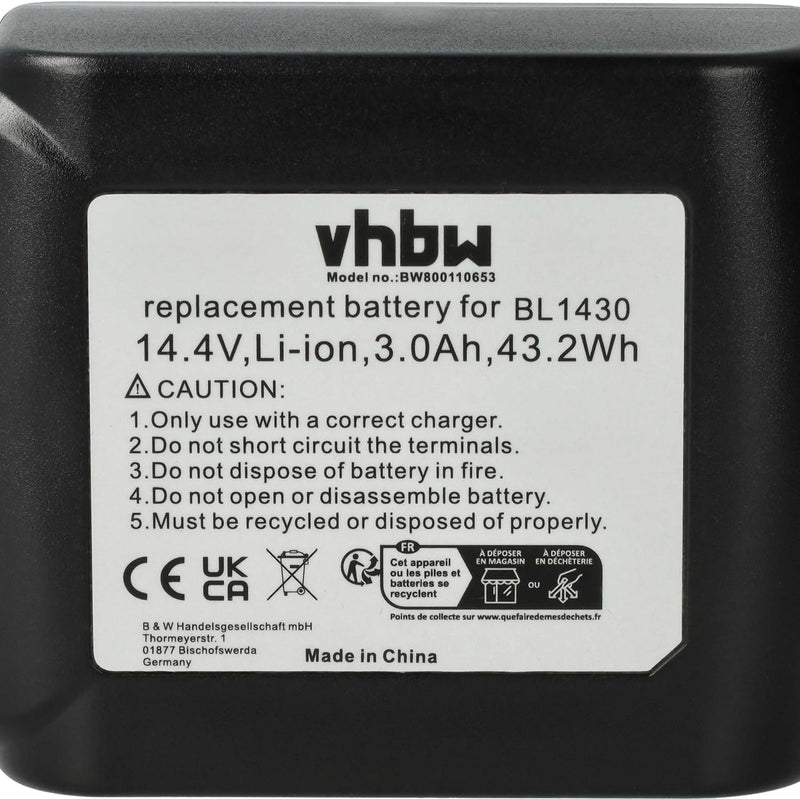 vhbw Akku kompatibel mit Makita BDF441Z, BDF442, BDF442RFE, BDF444RFE, BDF444Z, BDF446RFE Elektrower