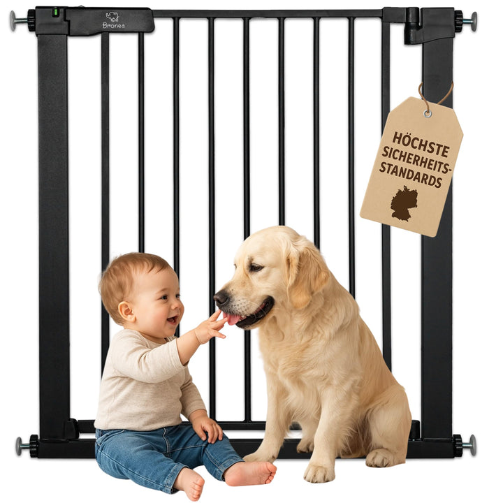 Luca Treppengitter ohne Bohren | Türgitter & Treppenschutzgitter zum Klemmen | verlängerbar 75-194 c