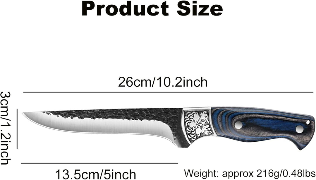 Fubinaty Ausbeinmesser Kochmesser handgefertigt geschmiedet Outdoor-Kochmesser Full Tang High Carbon