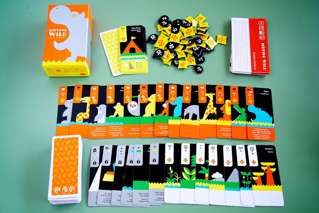 Oink Games "Moving Wild • Strategic &amp; Creative Card Game for Family &amp; Friends • Wildlife-Themed Fami