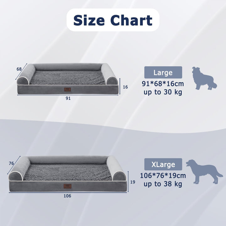 WESTERN HOME Orthopädisches Hundebett mittelgrosse Hunde hundesofa Hundecouch Bettchen mit Hoher Ran