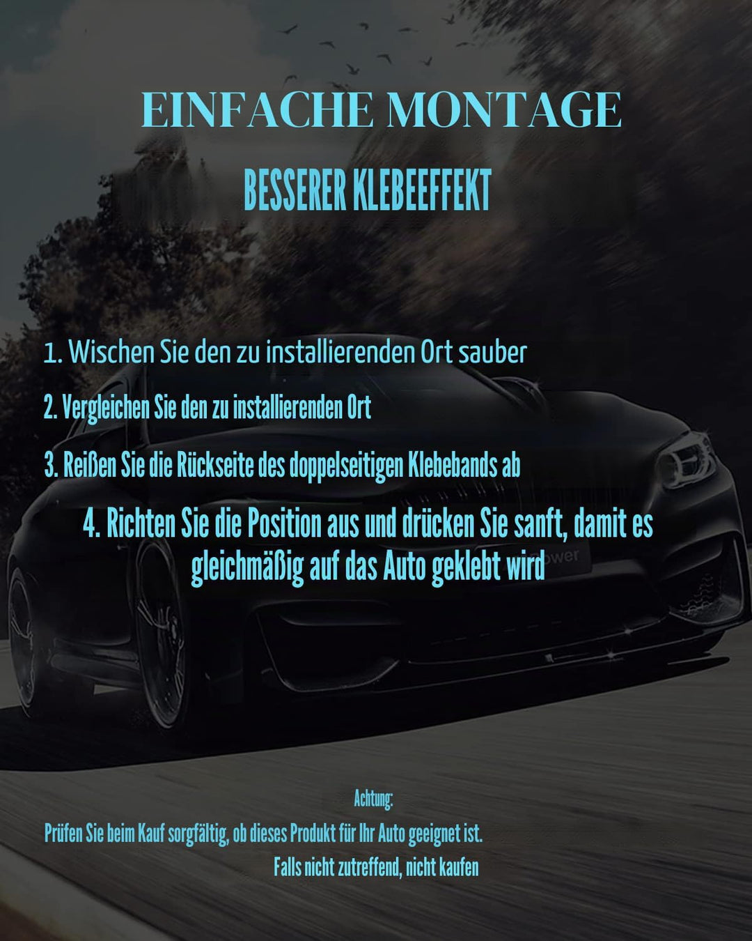 ABS Chrom Lenkrad Dekorationsrahmen-Verkleidungszubehör für BMW 3er E90 E92 (2005–2012) Karbonfaser
