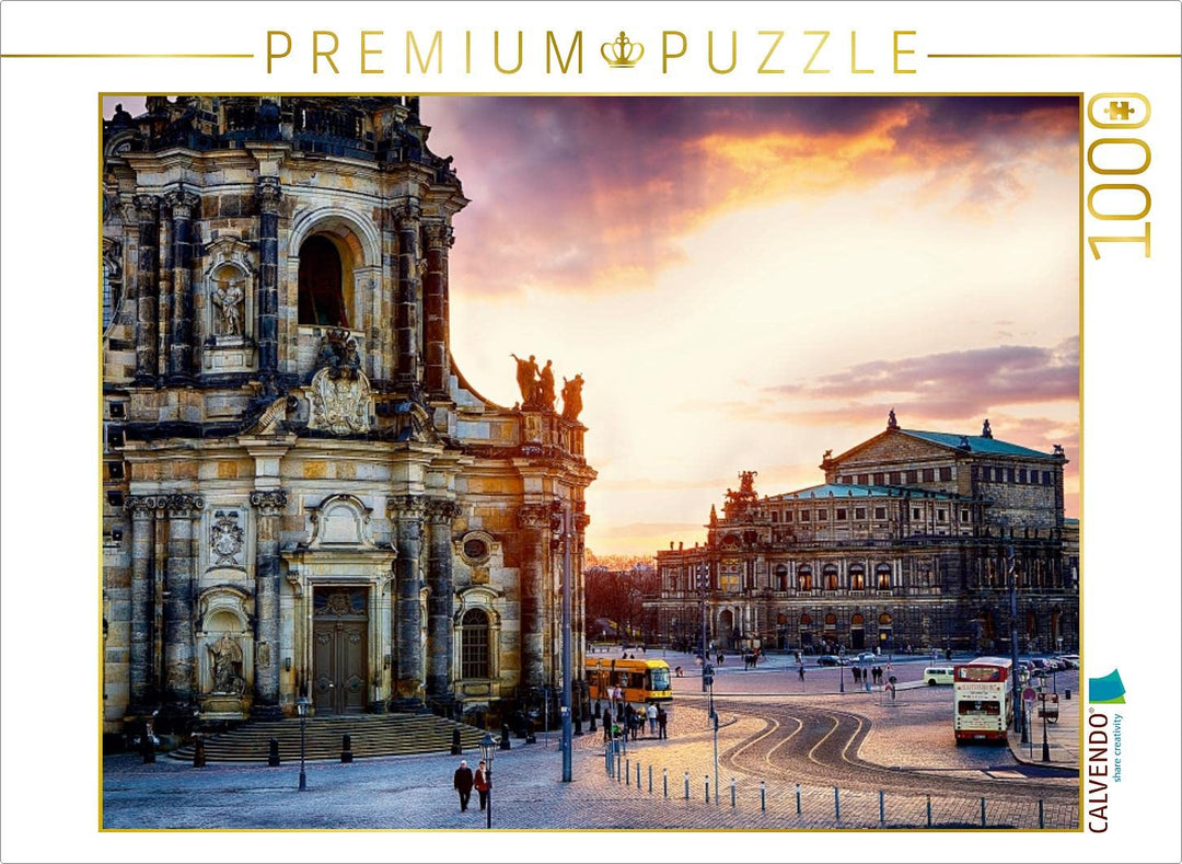 CALVENDO Puzzle Dresden 2017 / Geburtstagskalender Semperoper Dresden 1000 Teile Lege-Grösse 64 x 48