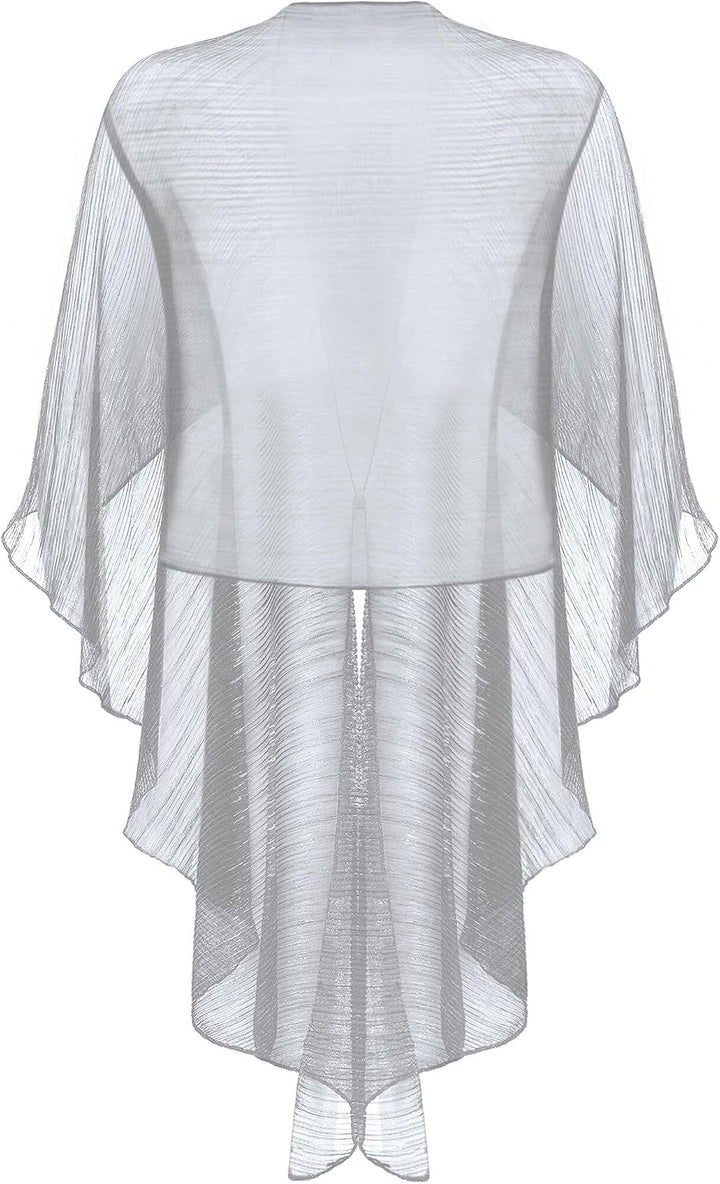 Vera Mont Damen Cape im Glitzer-Look Standard Einheitsgrösse Grau/Silber, Standard Einheitsgrösse Gr