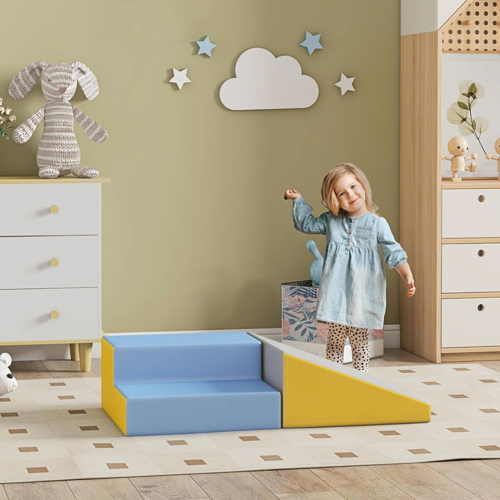 HOMCOM Baby-Motorik-Parcours, modular, Kletterspielzeug, Schaumstoff-Bausteine Lernspielzeug, 2 Ries