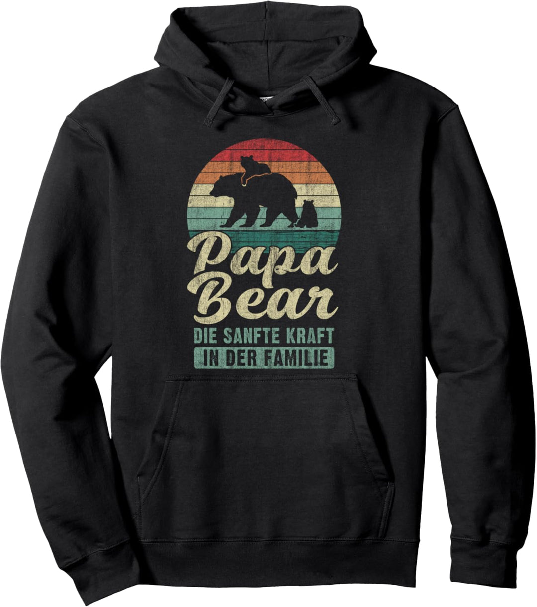 Papa Bear, 2 Bären-Welpen, Papa 2 Kinder, Vatertag, Bär Pullover Hoodie