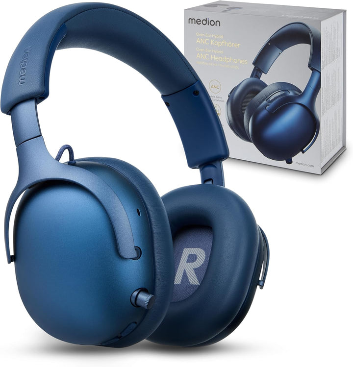 MEDION Over Ear Kopfhörer HX-1 Pro (kabellos, Hybrid Active Noise Cancelling ANC, Bluetooth 6.0, Wir