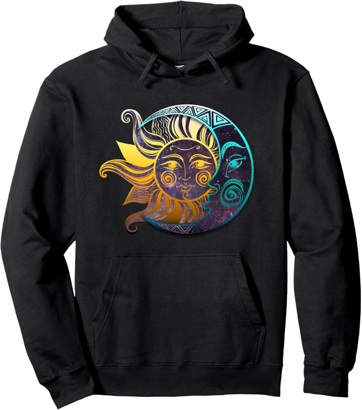 Live By The Sun Love By The Moon Boho Bohemian Geschenk Pullover Hoodie