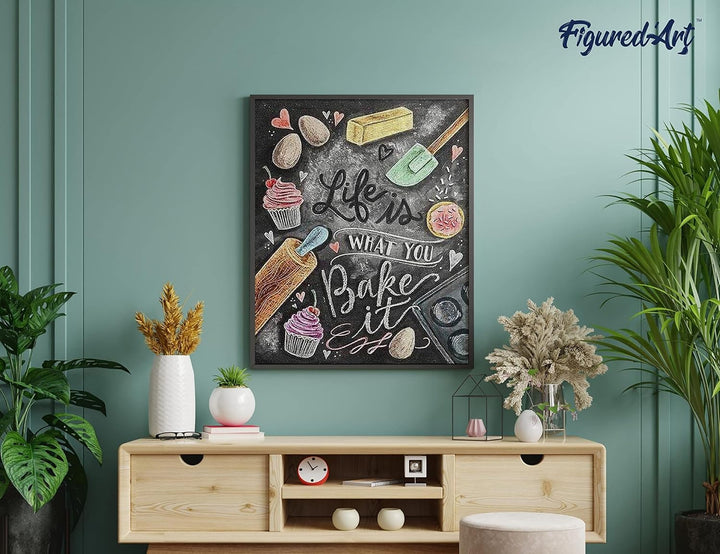 Figured'Art Diamond Painting Erwachsene 40x50cm Ganze Leinwand gerollt Bake it 5D Bilder Eckige Stei