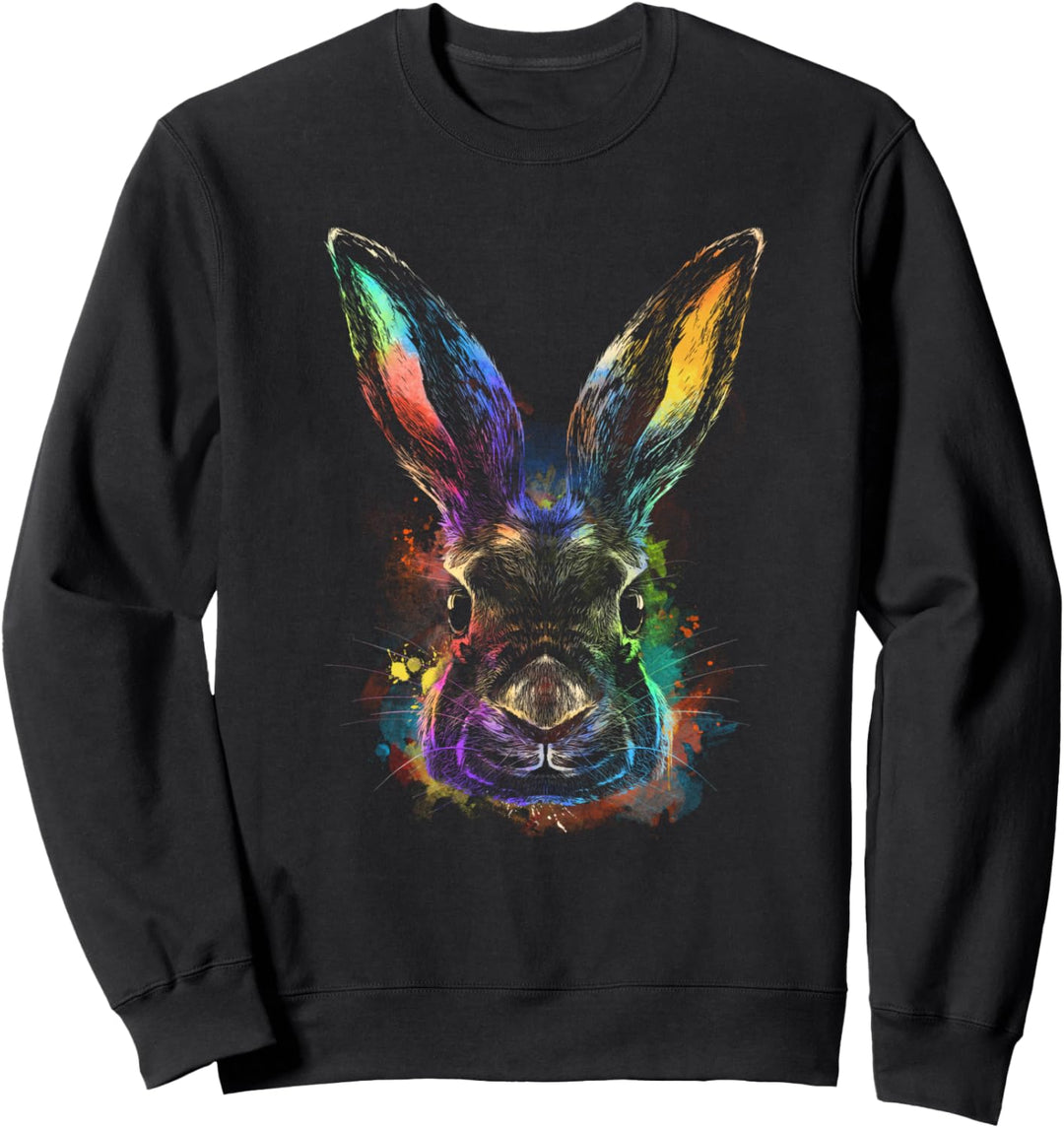 Aquarell-Kaninchen Sweatshirt