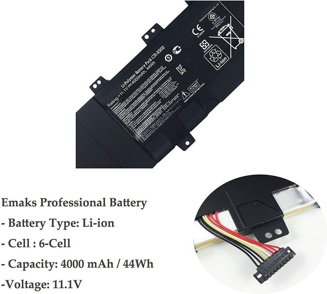 C21-X502 C31-X502 0B200-00320300M Laptop Batterie Ersatz für Asus X502 X502C X502CA S500 S500C S500C