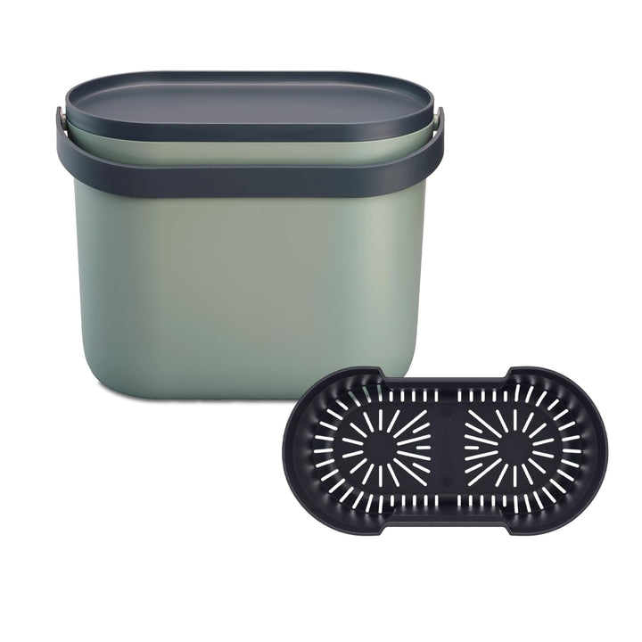GARANTIA NOVA Biomülleimer Küche 8L Agave/Graphite Grey - Geruchsdichter Komposteimer für Küchenabfä