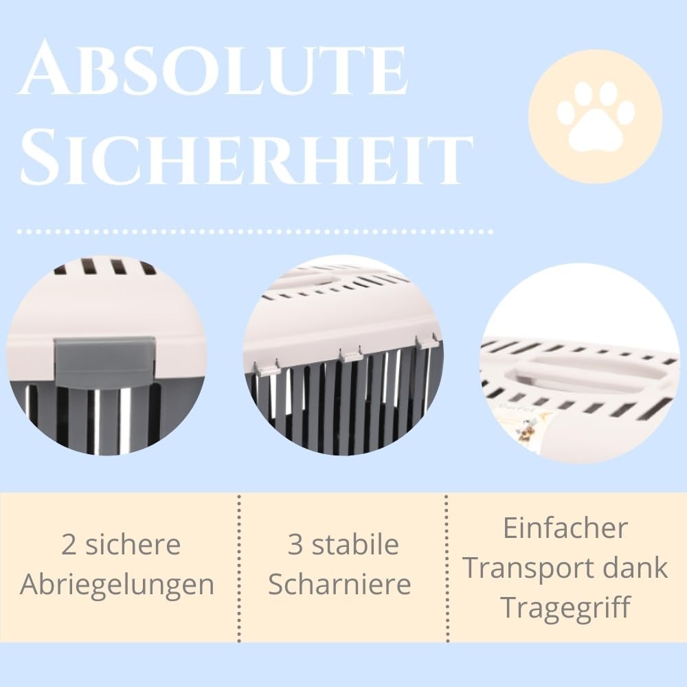 Transportbox Oben Öffnen Hunde Katzen Kleintier Transport Box Katzenbox Hundebox Open Top Stressfrei