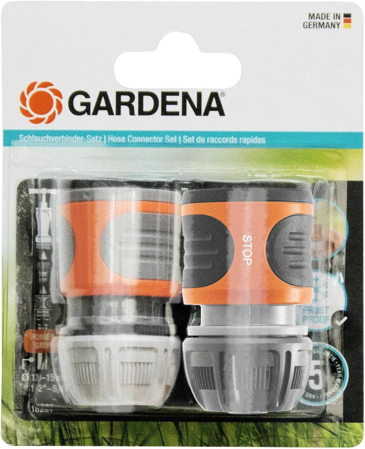 Gardena Schlauchverbinder-Satz 13 mm (1/2 Zoll) und 15 mm (5/8 Zoll) (18279-20) (Packung mit 2) N.d.