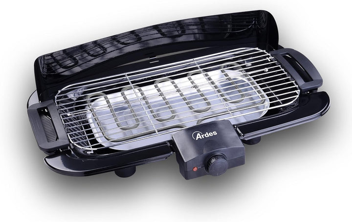 ARDES - AR1B02 Elektrogrill Rauchfrei 2000 W Tragbarer elektrischer Balkongrill Grill für Innen- und