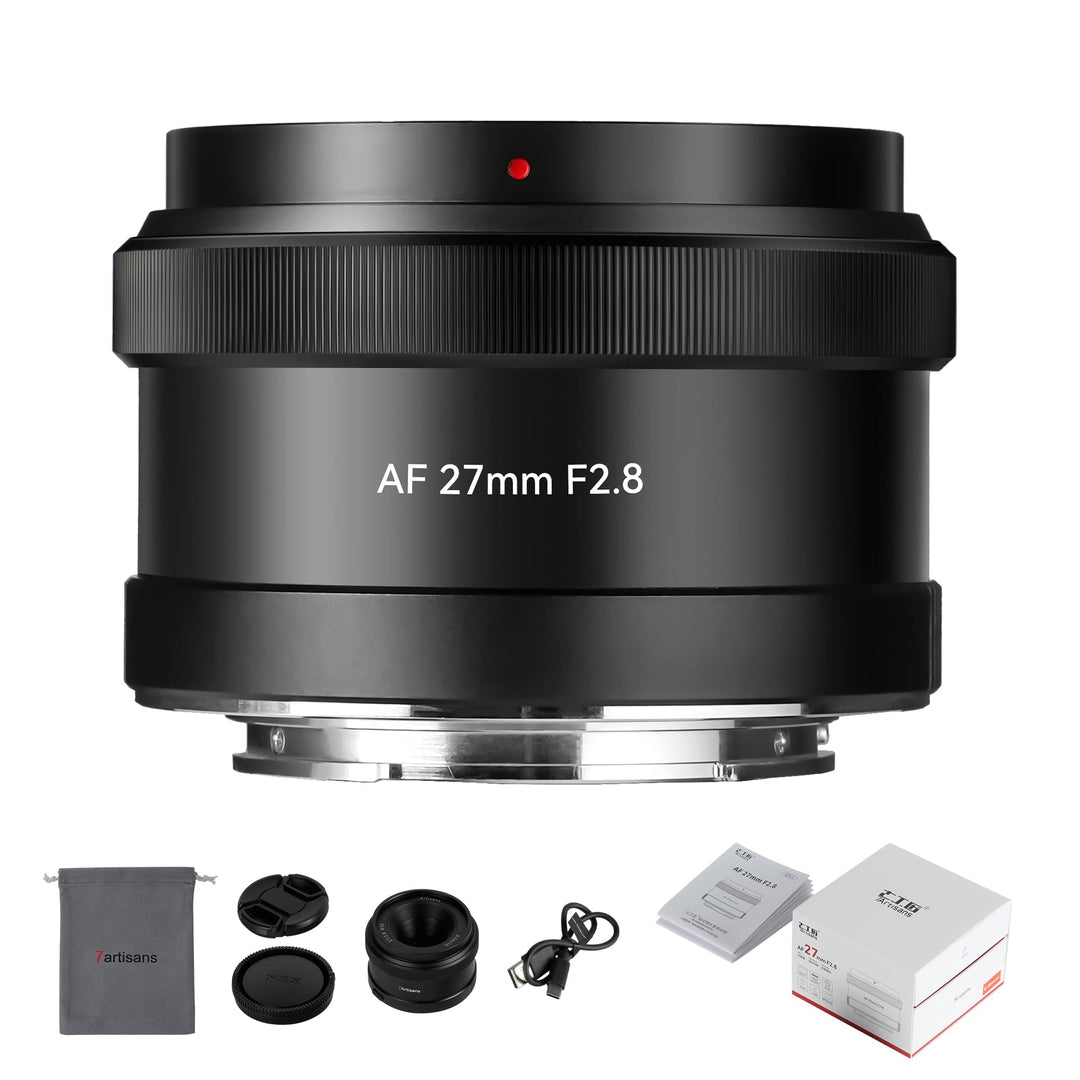7artisans AutoFocus 27mm F2.8 APS-C Rahmenobjektiv,F2.8 Grosse Blende,Unterstützt Automatische/Manue