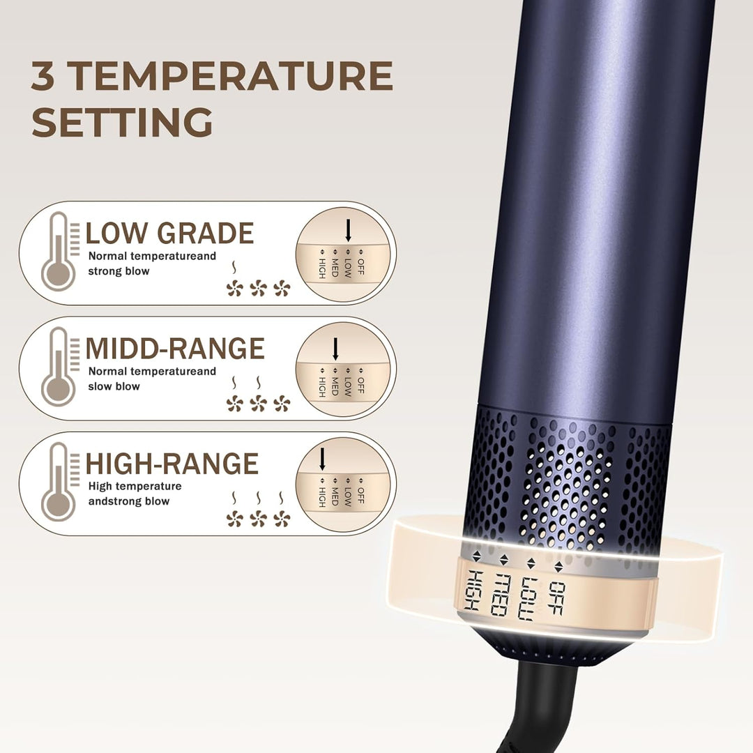 UKLISS Hairstyler 5 in 1 Airbrush Haarstyler | Pro Air Styler Set - 1000W Rundbürstenföhn, Air Curle