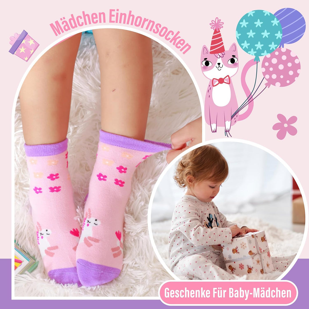 12 Paare Stoppersocken Kinder Baby Mädchen Socken Antirutschsocken Kinder Anti Rutsch Baumwolle Lust