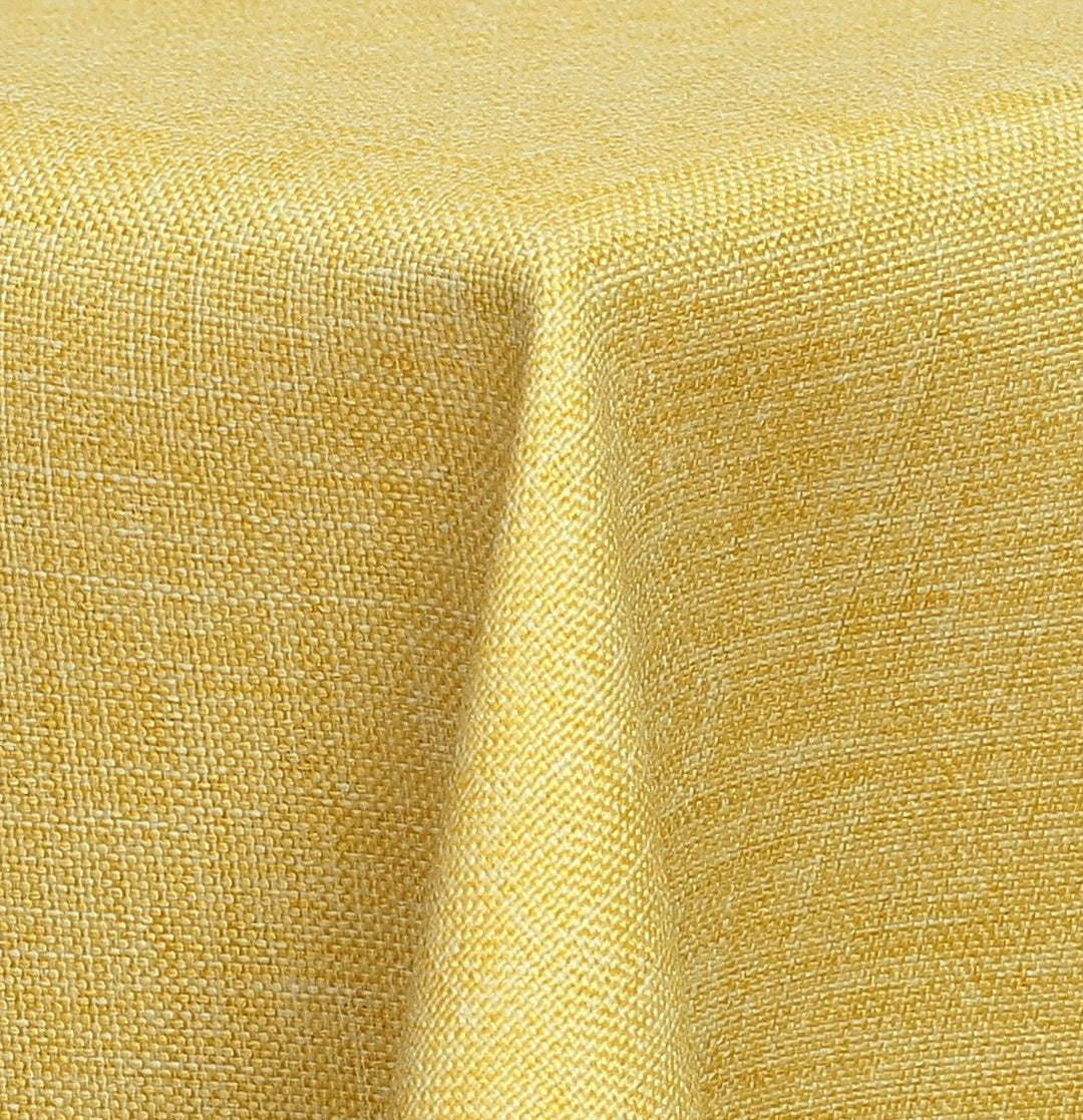 Textil Tischdecke - Leinen Optik - wasserabweisend Eckig 110x140 (Gelb, ca. 110 x 140 cm) Gelb ca. 1