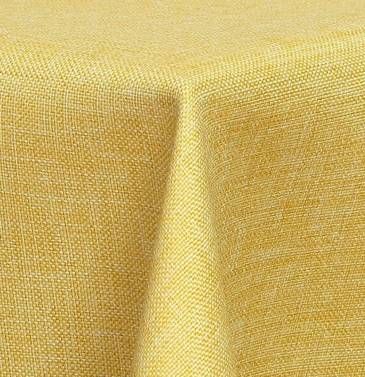 Textil Tischdecke - Leinen Optik - wasserabweisend Eckig 130x160 (Gelb, ca. 130 x 160 cm) Gelb ca. 1