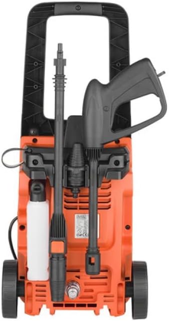 BLACK+DECKER Hochdruckreiniger BXPW1400PE mit Patio Cleaner und Feste Bürste (1400 W, 110 bar, 390 l