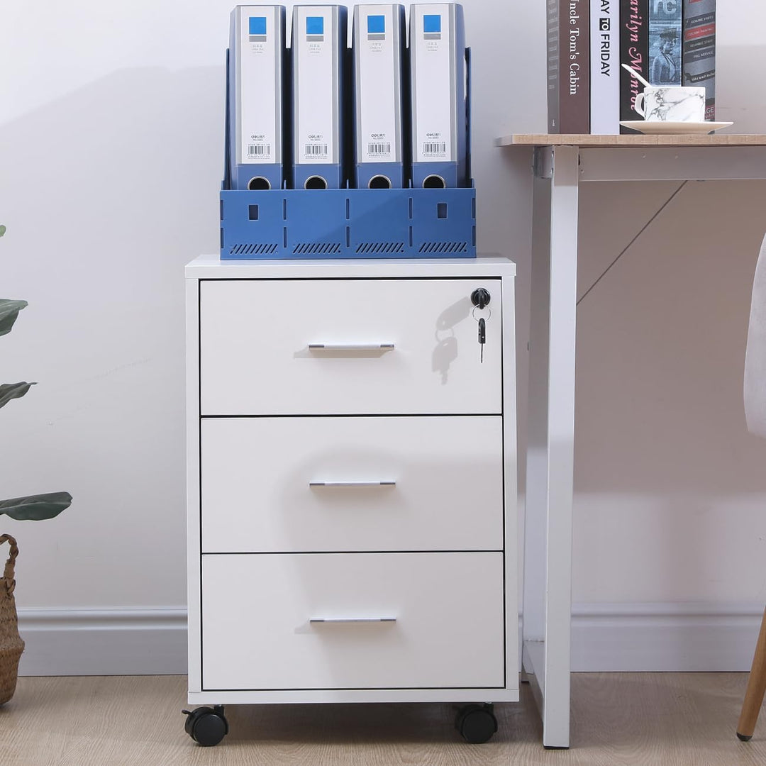 Bürosockel unter Schreibtischschubladen, mobiler Fliegenschrank, Büroaufbewahrungseinheit (abschlies