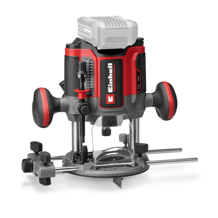 Einhell Professional Akku-Oberfräse TP-RO 18/55 Li BL - Solo Power X-Change (18 V, Hubhöhe 55 mm, Br