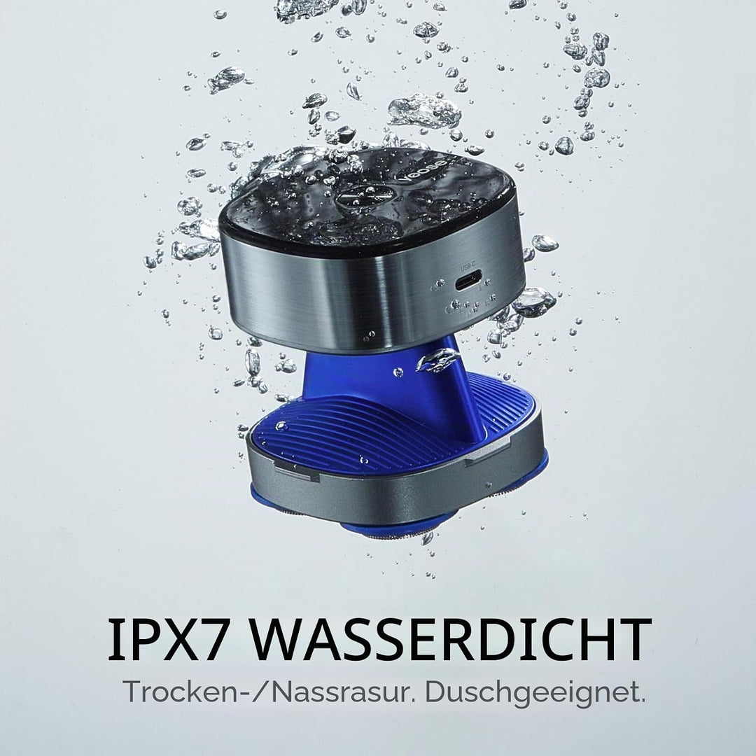 yoose Glatzen- Rasierer Herren elektrisch, IPX7 Glatzenrasierer (magnetisch 5 Scherköpfe, 90 Mins La