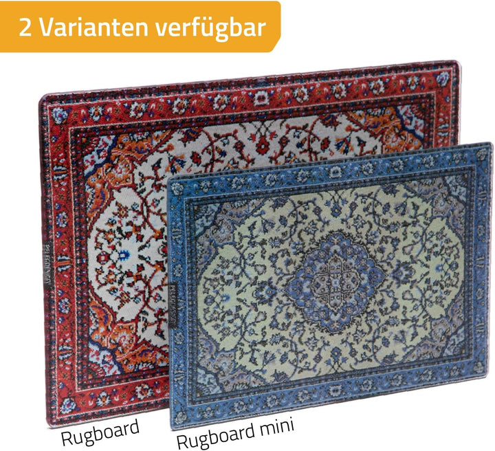 PELEG DESIGN Rugboard Mini Glasschneidebrett – Kleines Glasbrett im Teppich-Design, Hitzebeständiger