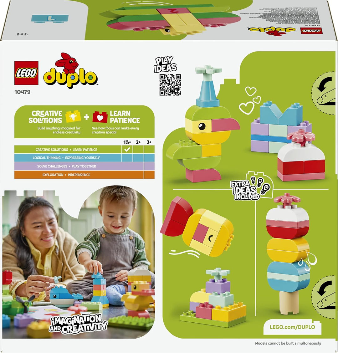 LEGO DUPLO Classic Bunte Kreativbox - Lernspielzeug zur Förderung der Feinmotorik für Kleinkinder -