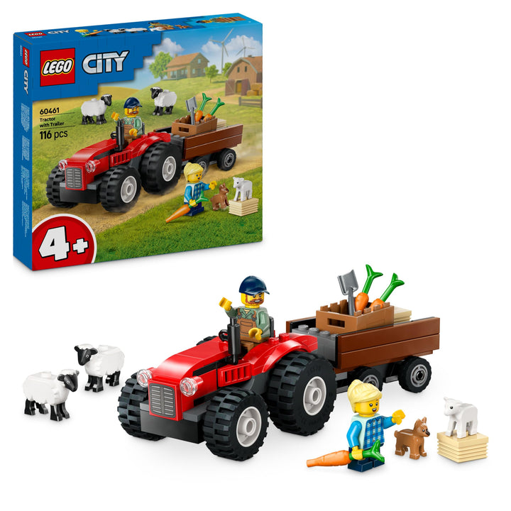 LEGO City Traktor mit Anhänger - Bauernhof Spielzeug mit Traktor & Tierfiguren - Montessori Spielset