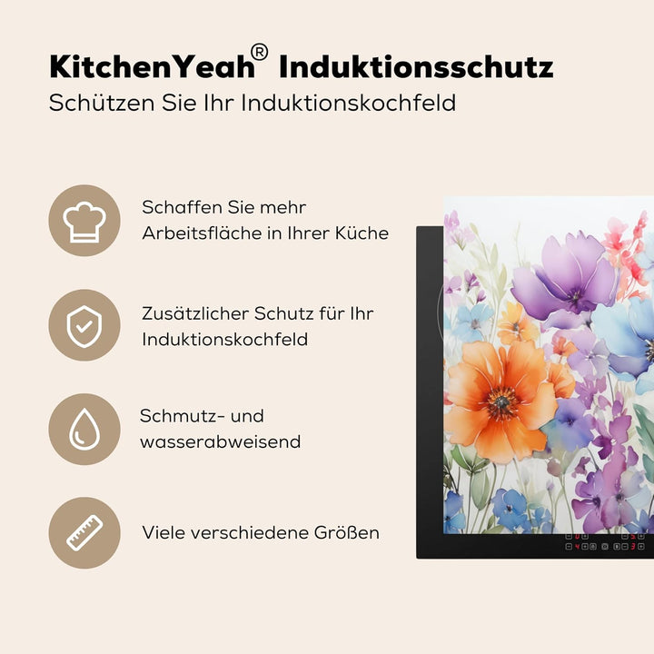 Herdabdeckplatte Einteilig Küche Herdabdeckung Induktionsfeld Ceranfeld Herdabdeckplatten Vinyl Matt