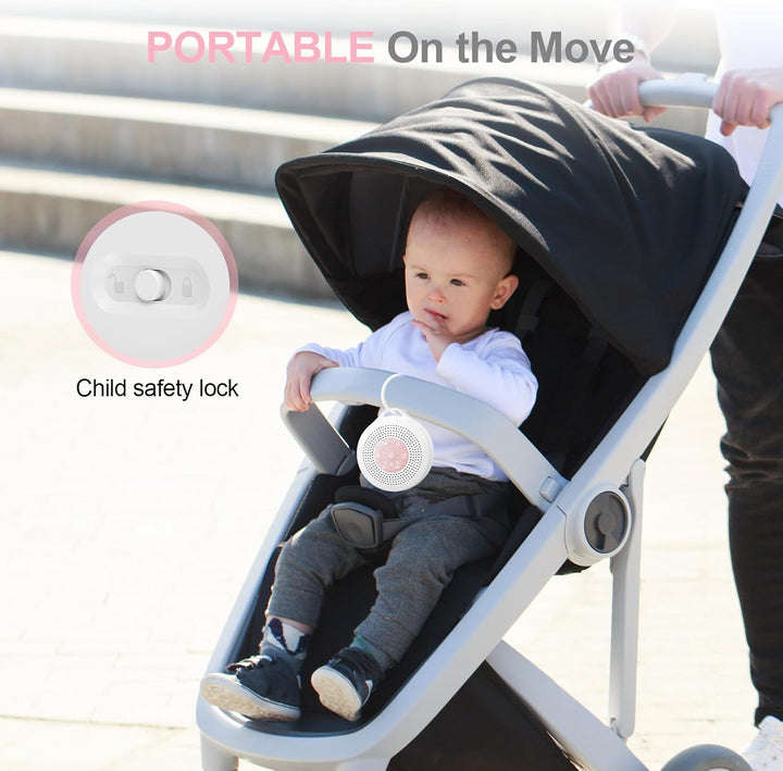 White Noise Machine Baby, Einschlafhilfe Babys mit 2000mAh Akku,Portable Sound Machine for Adults,21
