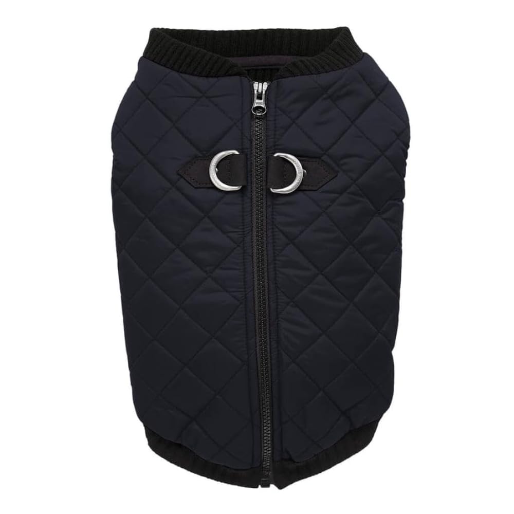 Gooby modische Hundebomberweste, gesteppt, elastischer Brustbereich, Rautenmuster X-Small chest (~10