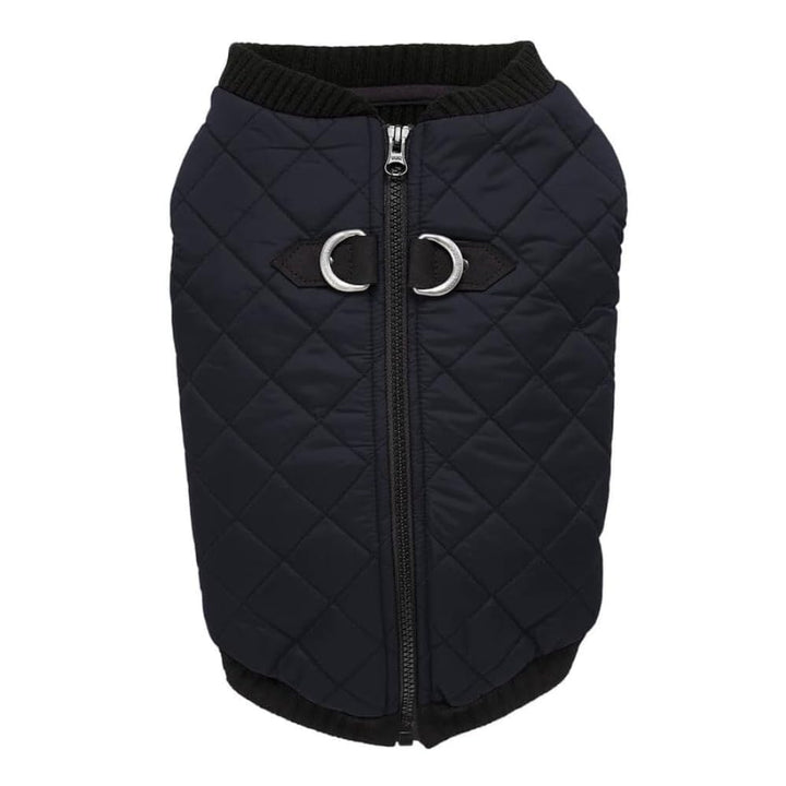 Gooby modische Hundebomberweste, gesteppt, elastischer Brustbereich, Rautenmuster X-Small chest (~10