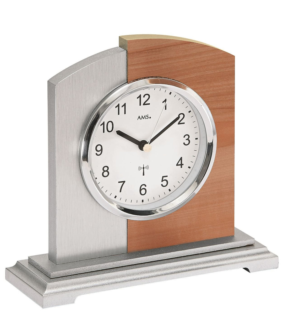 Moderne Tischuhr mit Funkwerk, batterie betrieben - Modern Style - AMS -Collatina- 5146