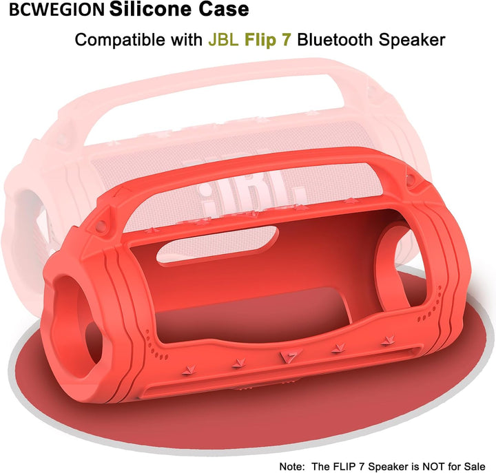 Silikon Schutzhülle für JBL Flip 7 Lautsprecher – Stossfeste Tragetasche mit Abnehmbarem Schultergur
