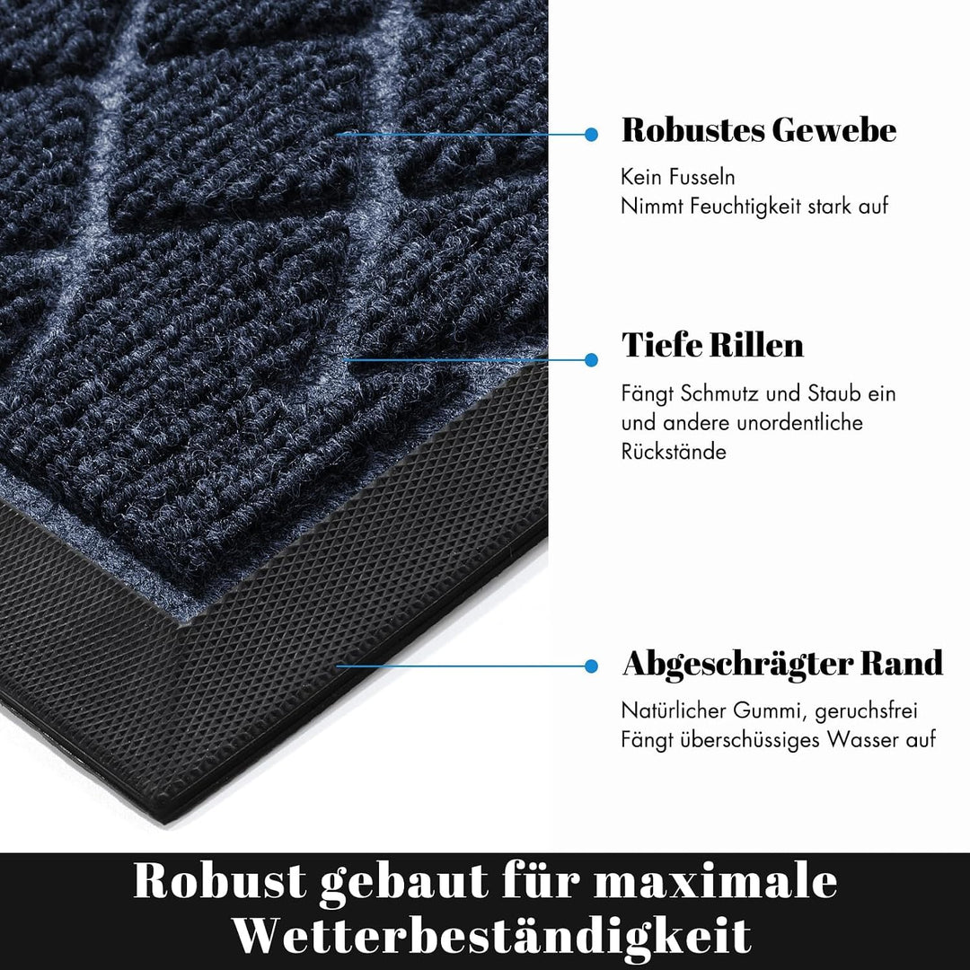 Yimobra Fussmatte Aussen, Waschbar Wetterfest, 120 x 81 cm, Robuste und Wasserabsorbierende, Schmutz