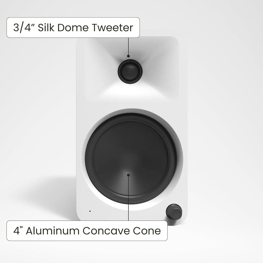 Kanto ORA4 140W Powered Reference Speakers with Bluetooth 5.0 and USB-C Input | 4” Woofers | Bi-Ampl