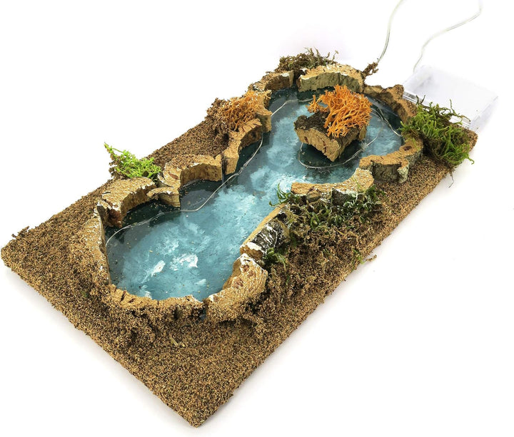 Bertoni Bright Teich mit Sträuchern, Holz, Mehrfarbig, Einheitsgrösse