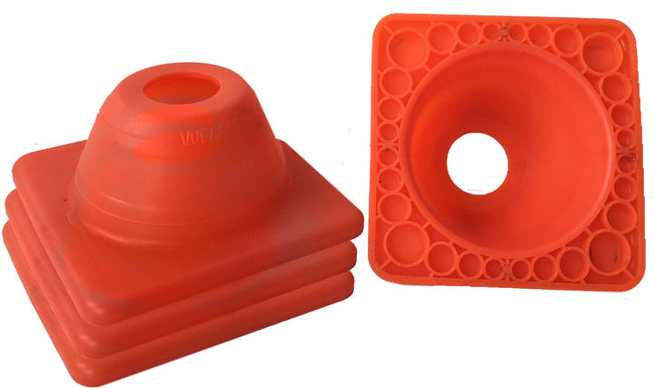 Pylon 4 Stück Set - ES-Team UVLKM101.4 - Fahrschul Pylonen, Fahrtraining, Motorrad nur ca. 5 cm Hoch