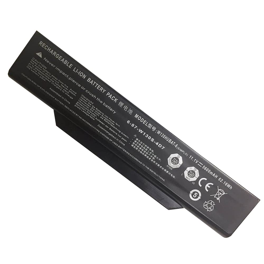 XITAIAN 62.16Wh W130HUBAT-6 Ersatz Laptop Akku für Clevo W130S W255CEW 6-87-W130S-4D72 11.1V 5600mAh