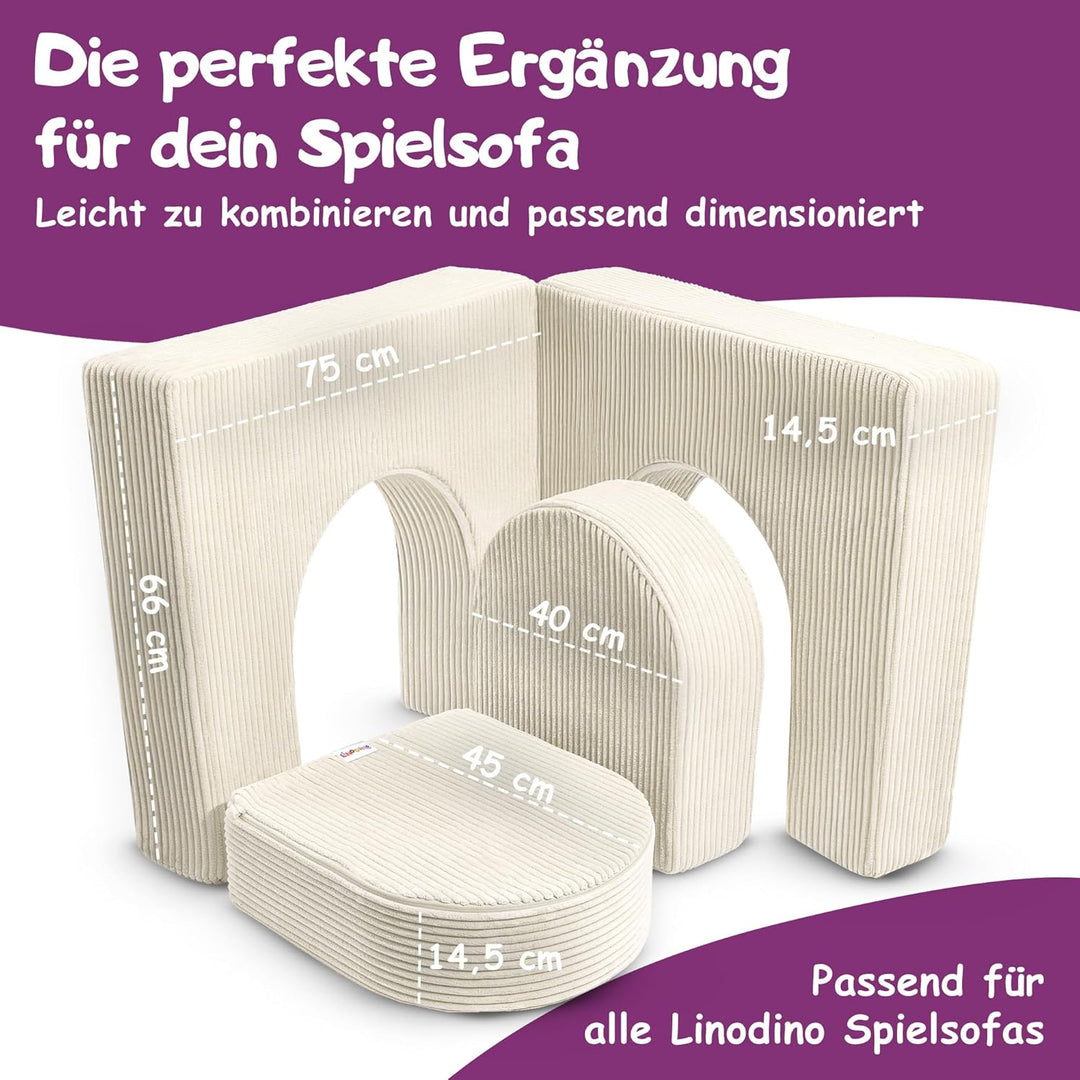 Linodino® Magisches Tor – Spielsofa Add-on mit Bögen aus Schaumstoff | Erweiterungs-Bauteil für krea