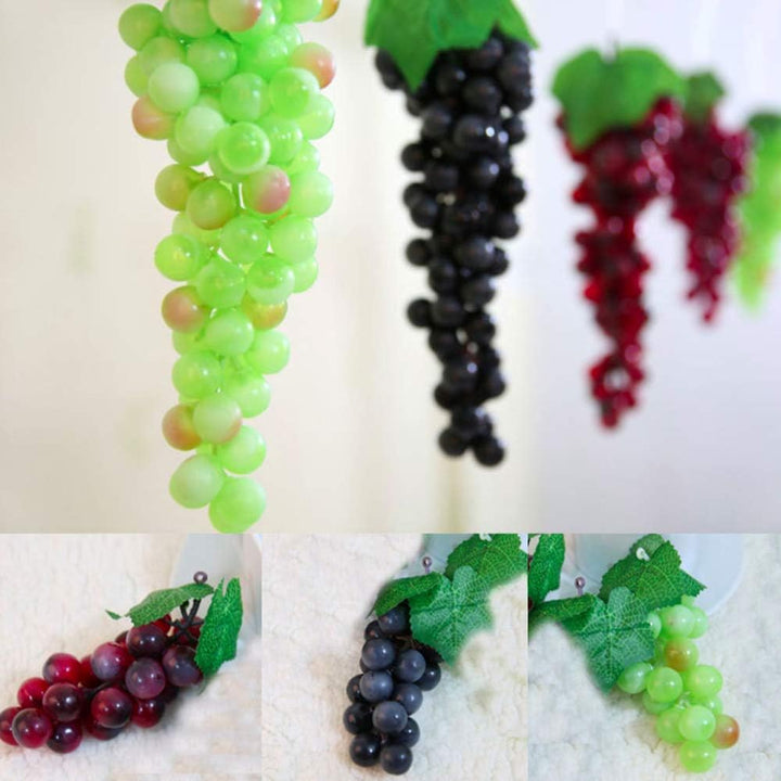 12 Stück Verschiedene künstliche Trauben gefrostet Trauben Gummitrauben mit 4 Grössen für Vintage ge