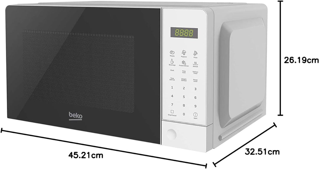 Beko Moc201103W Mikrowelle, 20 l, digital, weiss