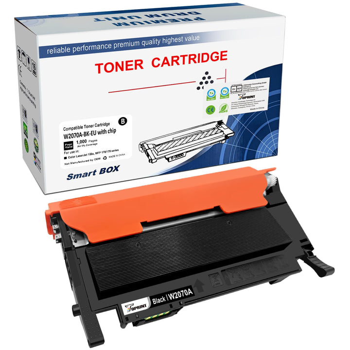TOPRINT【mit Chip Kompatible Tonerkartusche W2070A 117A Schwarz 1000 Seiten für HP Color Laser 150a 1