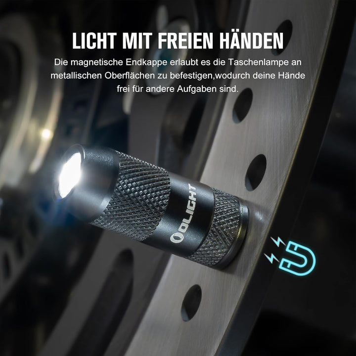 OLIGHT iMini 2 Mini LED USB-Aufladbare Taschenlampe Schlüsselhänger mit magnetischen Basis, 50LM 19,