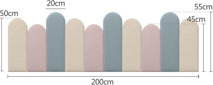PFCDZDU Kopfteile Zum Abziehen Und Aufkleben, 3D-Antikollisions-Wandauflagen, Wandmontiert Gepolster