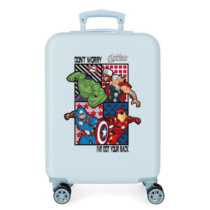 Marvel Los Avengers All Avengers Kabinentasche, Blau, 38 x 55 x 20 cm, starrer ABS-Kombinationsversc